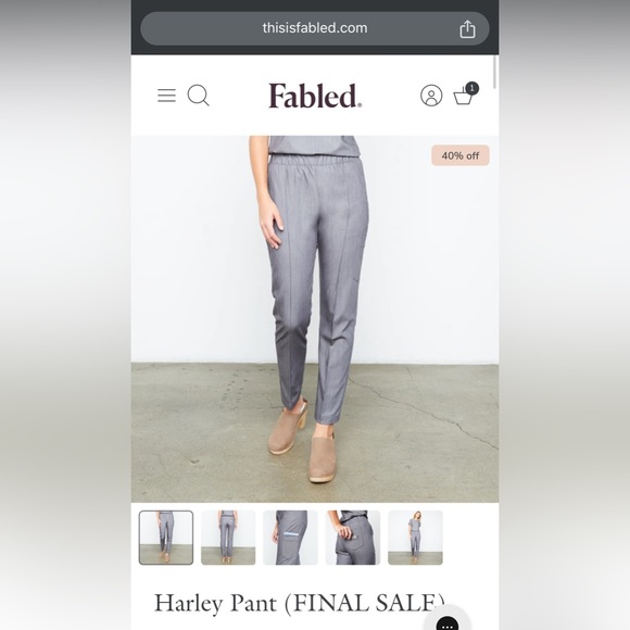 EUC Fabled 3 scrub pants (S), 1 top (M)- DISCONTINUED - Picture 9 of 10